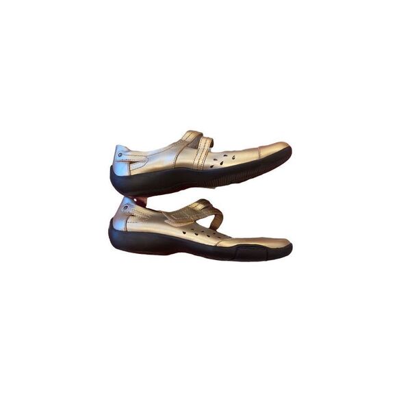 Array Gold Mary Jane Flats  Leather 7 - Picture 2 of 3